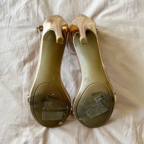 Lulu’s Loveliness Rose Gold Ankle Strap Heels - Picture 4 of 4